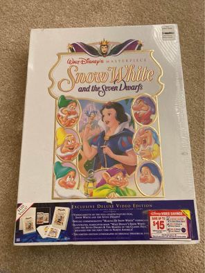 Brand New Disney Masterpiece Snow White Exclusive Deluxe Video Edition-Sealed In Box (Never Opened)