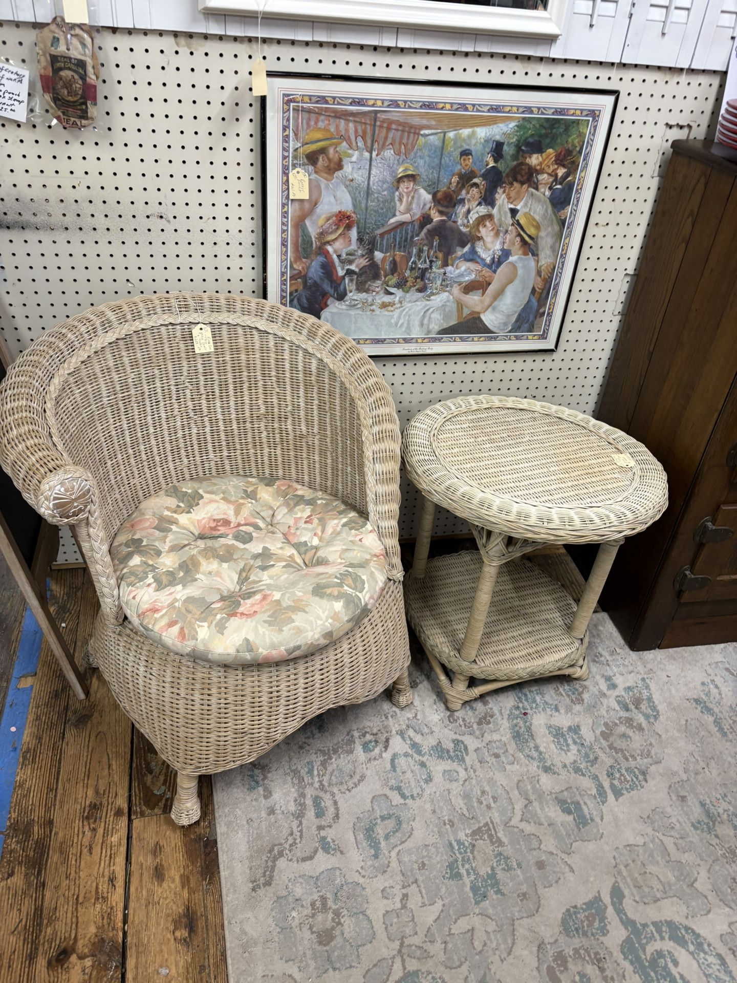 Wicker Table And Chair