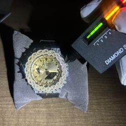 🔥 Iced Out G-Shock – Brand New – Bust Down – Passes Diamond Tester 🔥