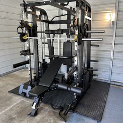 Smith Machine 300 | Adjustable Bench | 245lb Cast Iron Olympic Weights | 7ft Olympic Bar | Fitness | Gym Equipment | FREE DELIVERY/INSTALLTION 🚚 