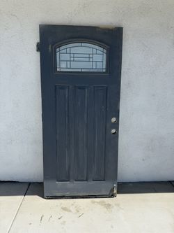 Left-Hand/Inswing Decorative Glass Front Door