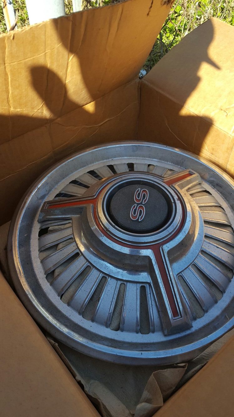 Vintage Chevrolet SS hubcaps