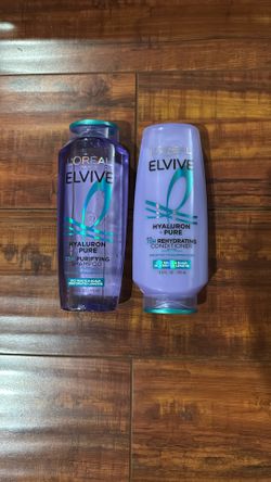 Loreal Elvive Hyaluron+ Pure Up To 72Hr PURIFYING Shampoo And Conditioner; For Oily Roots & Scalp, Dehydrated Lengths: 12.6 oz Each (2 For $12) 