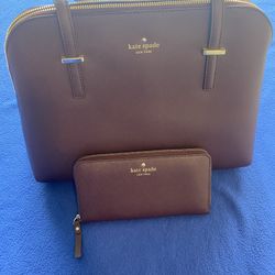 NEW Kate Spade Burgundy Bag and Wallet Set. Beautiful Color