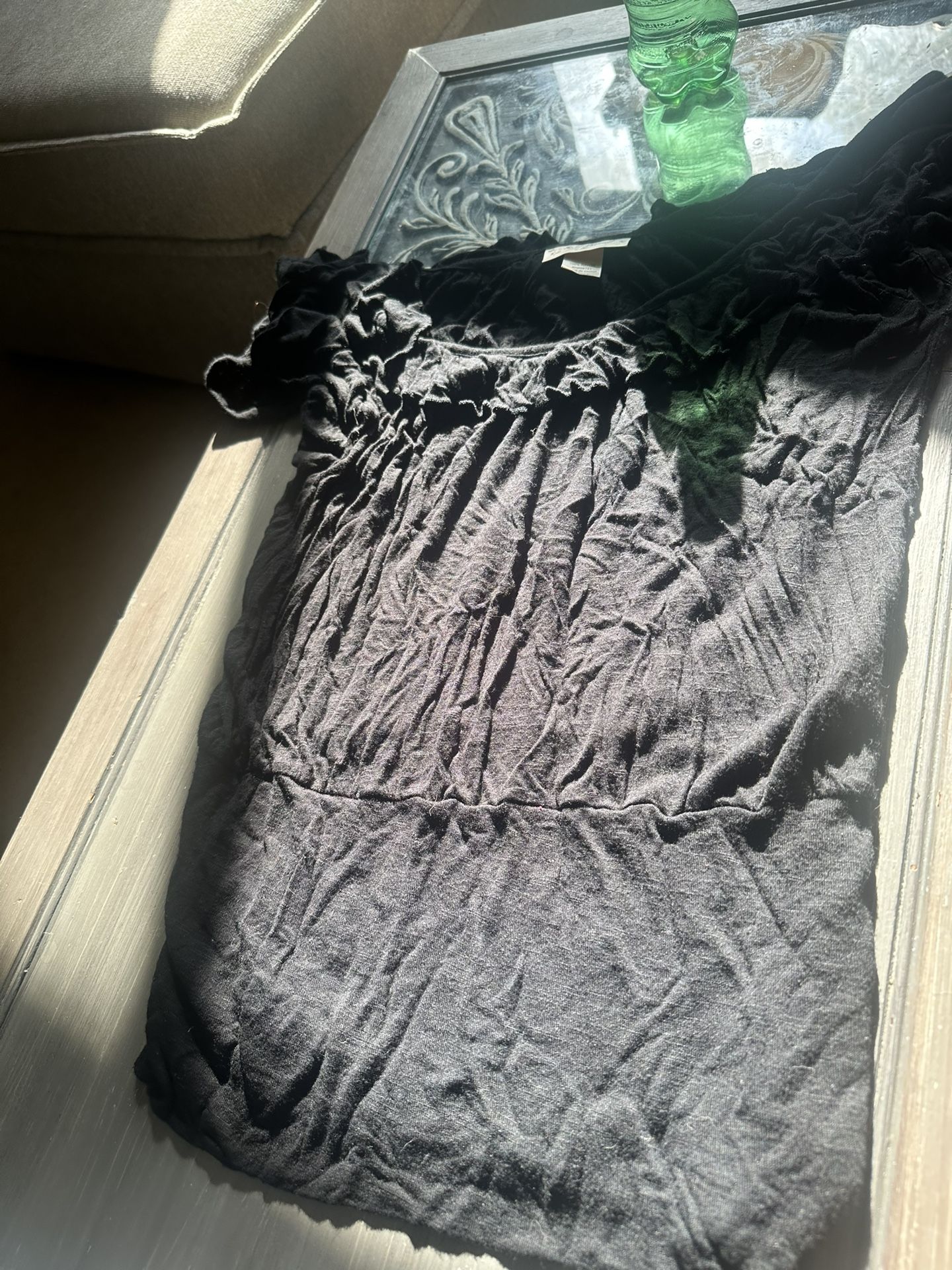 Black Short Sleeve Blouse Size Small