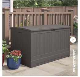 200 Gal. Stoney Gray Weather Resistant Plastic Resin Deck Box