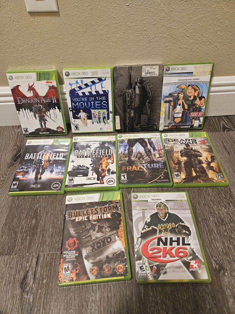 Lot  Of 10 Games  Xbox 360