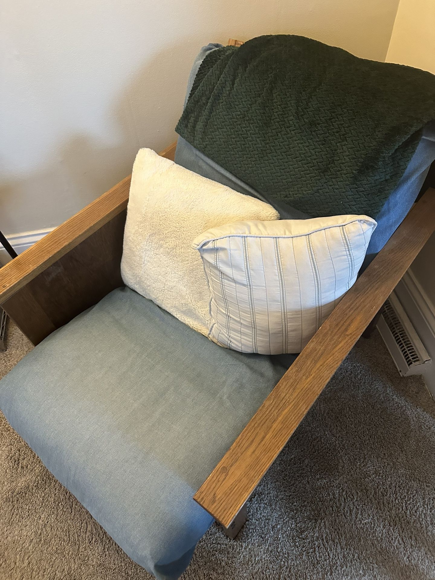 Denim Chair - Converts To Bed