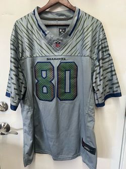 Steve Largent 80 Seattle Seahawks New Alt Grey Jersey Size XXL
