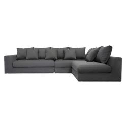Modern Gray 3-Piece Modular Sectional Sofa – Excellent Condition