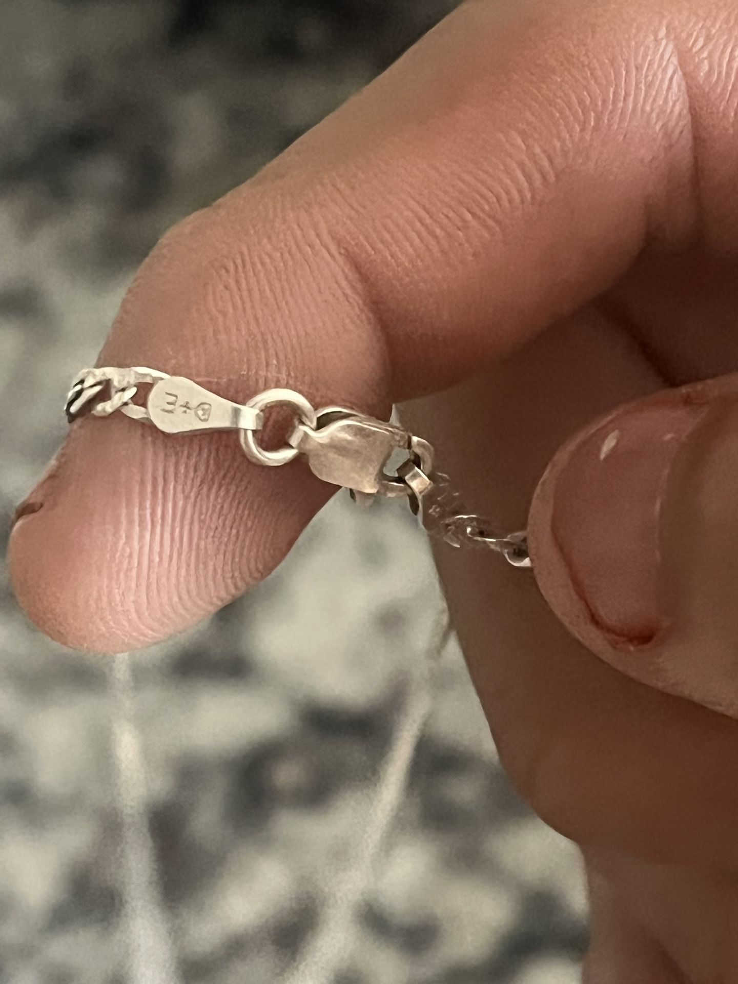 Silver 925 Necklace Figaro