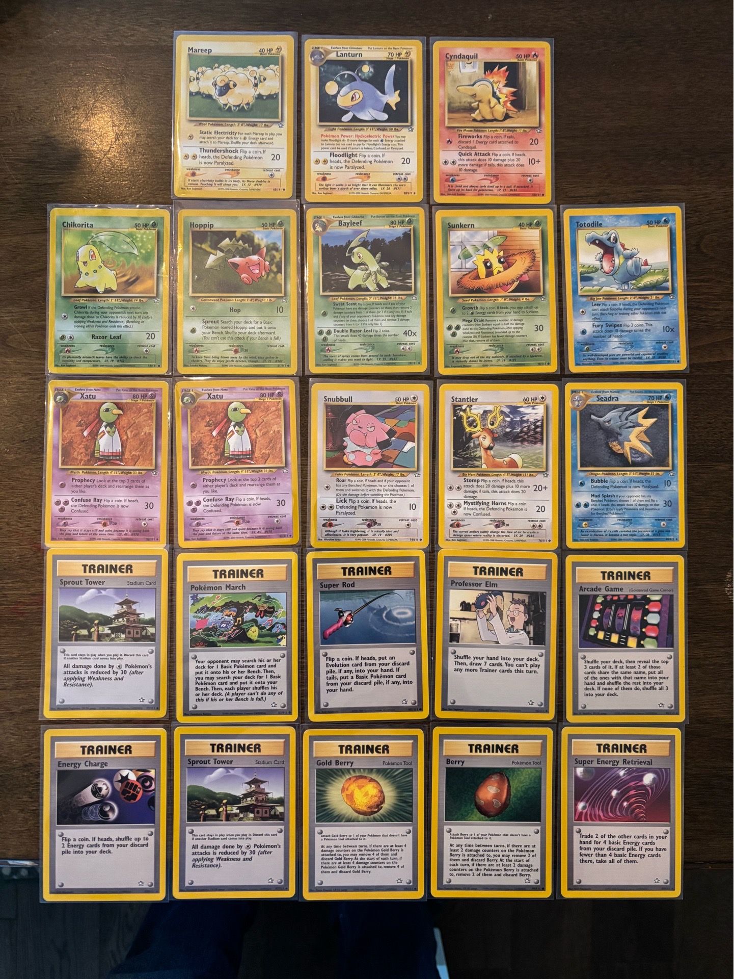 Neo Genesis Pokemon Card lot