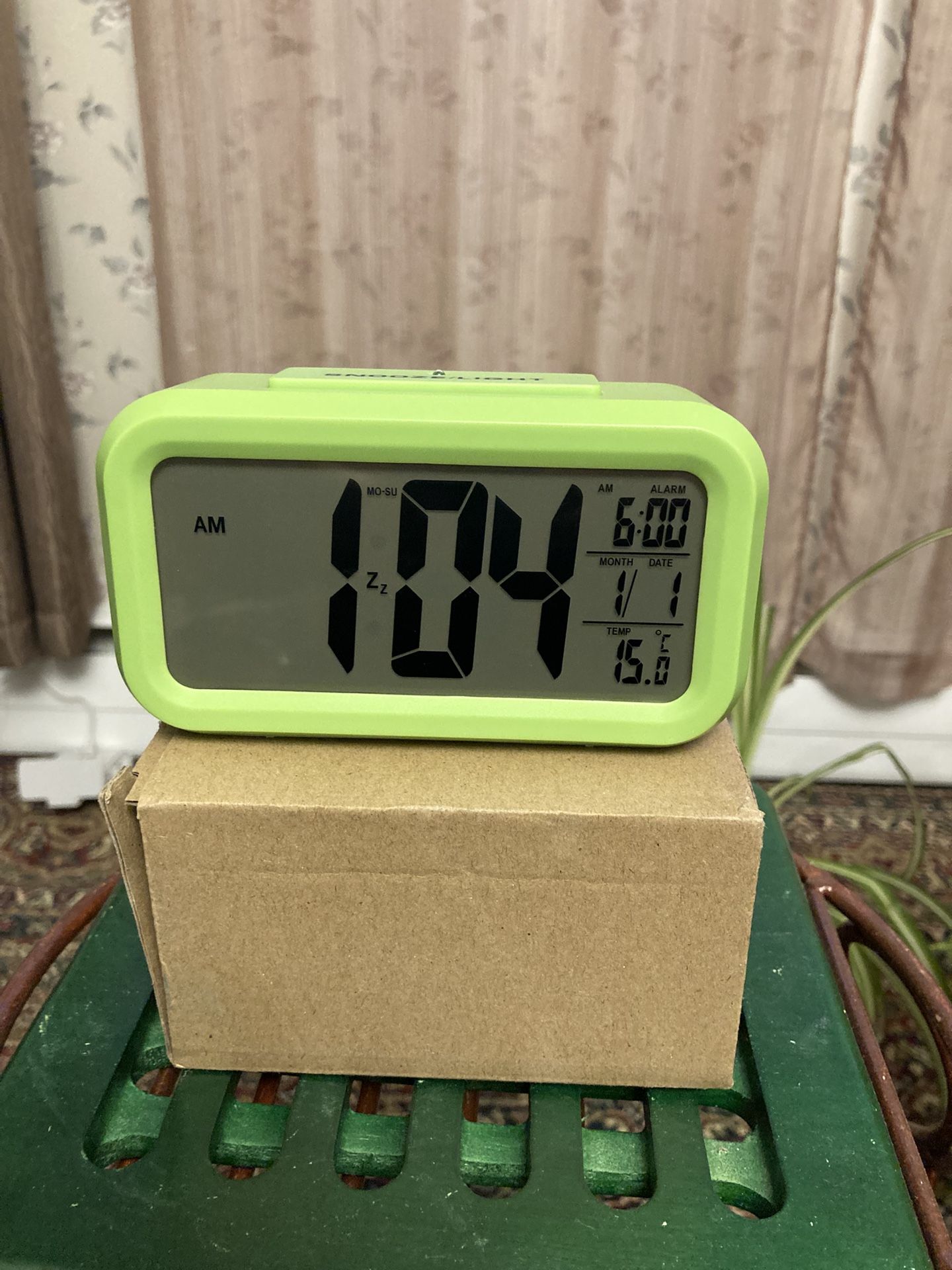 Digital alarm clock.