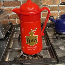 Vintage Red Eight O Clock Coffee Carafe