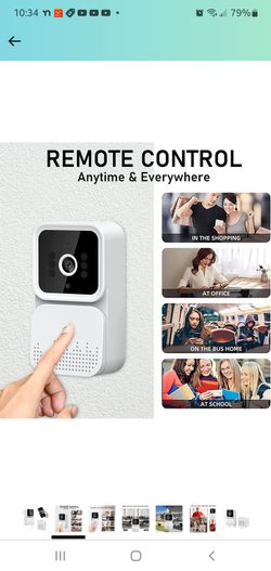 Smart Video Doorbell Camera Doorbell Wireless with Chime Night Vision Cloud Storage

