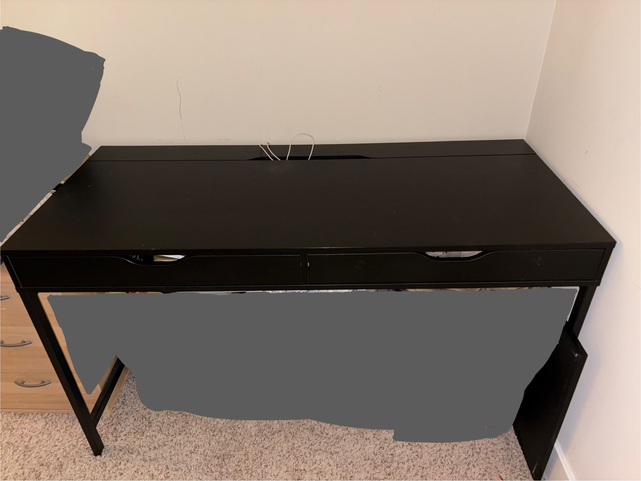 IKEA Alex Desk In black/brown