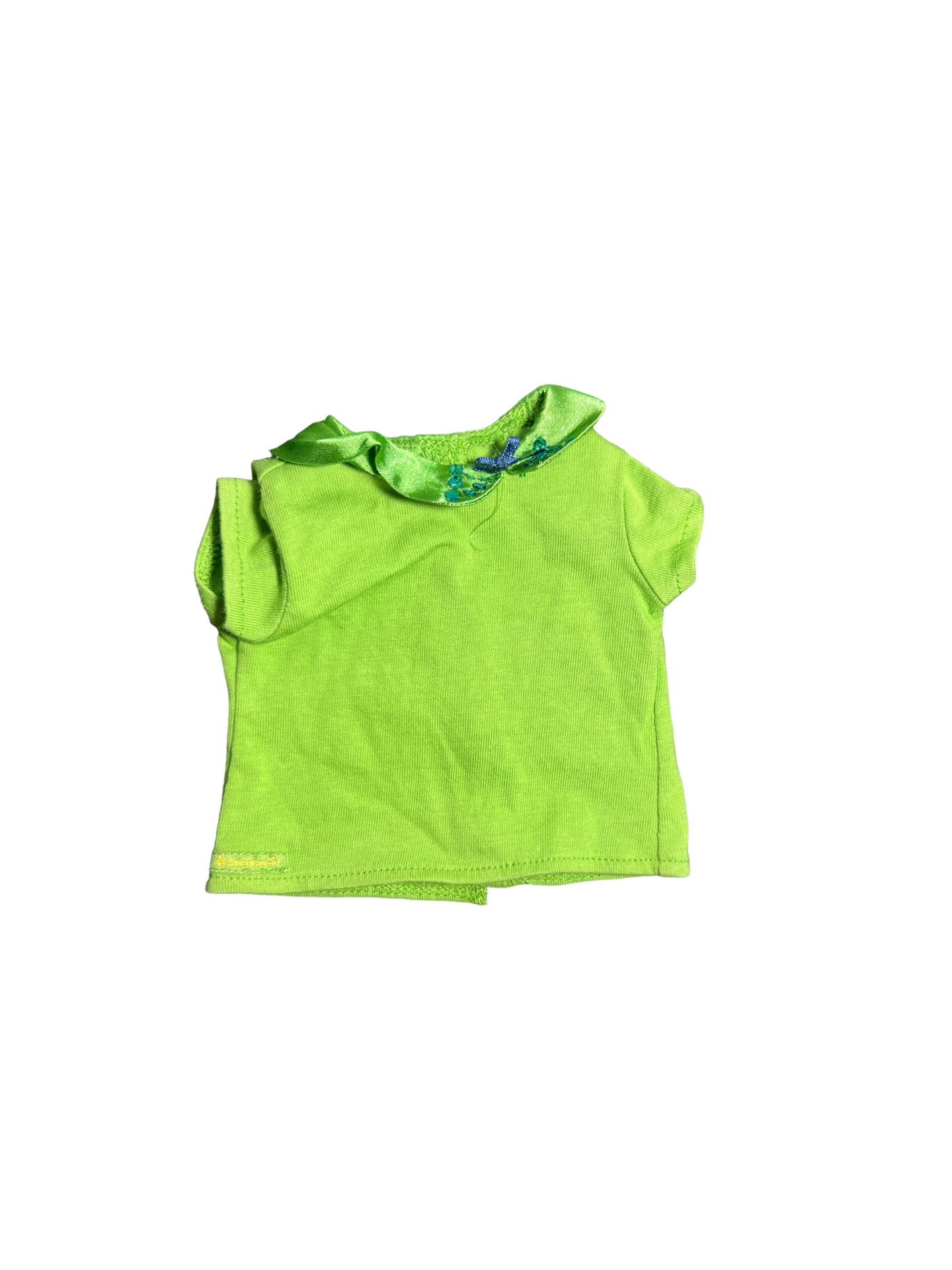 American Girl School Day Outfit Green Top Shirt ONLY