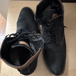 Size 13 Levi’s Denim Leather Boots