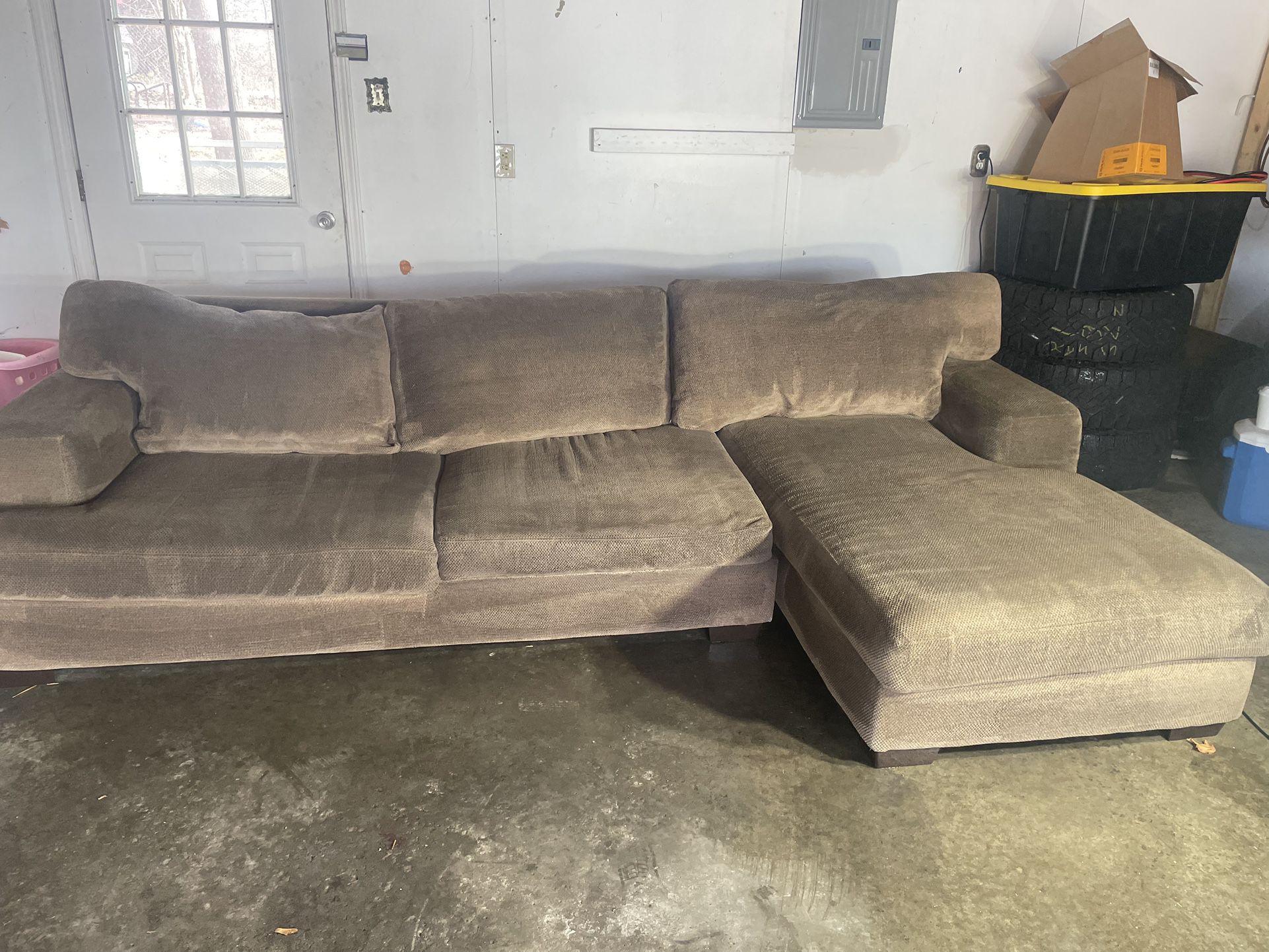 Free Delivery Of 2piece Brownish Grey Sectional Couches 