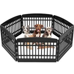 New!!!   IRIS USA 24" Exercise 6-Panel Pet Playpen, Dog Playpen For Puppy Small Dogs Keep Pets Secure