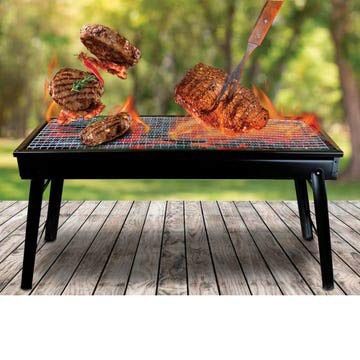 BBQ Time Portable Barbecue Grill 9”x24”x13”
