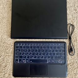 New RGB Backlit Bluetooth Keyboard Case w/ Touchpad for 10–11” Tablets (USB-C)