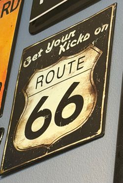 Vintage Route 66 Sign Wall Decor man cave