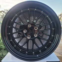 19" Gloss Black OD14 Wheels And Tires Staggerd 