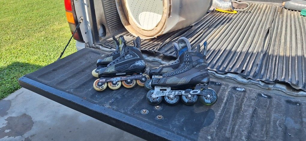 Rollers Skates First One Is Size U.S 4. Second One U. S 6 E.