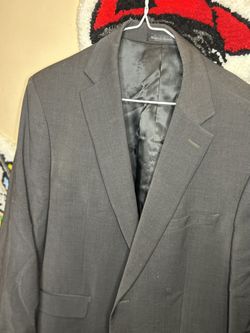 Calvin Klein WOOL slim fit Charcoal Gray Suit Jacket 42S