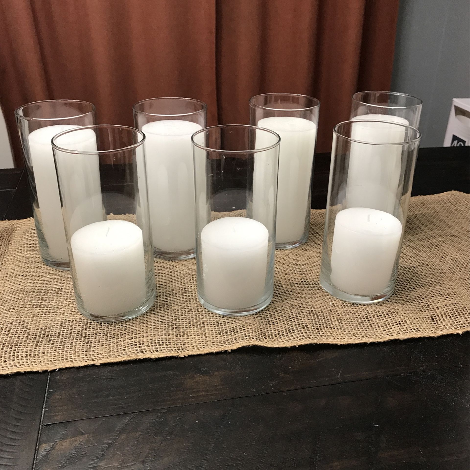 Pending Pick Up Glass Candle Holders With White Candles