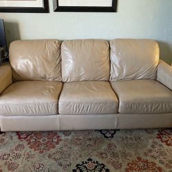 Tan Leather Sofa