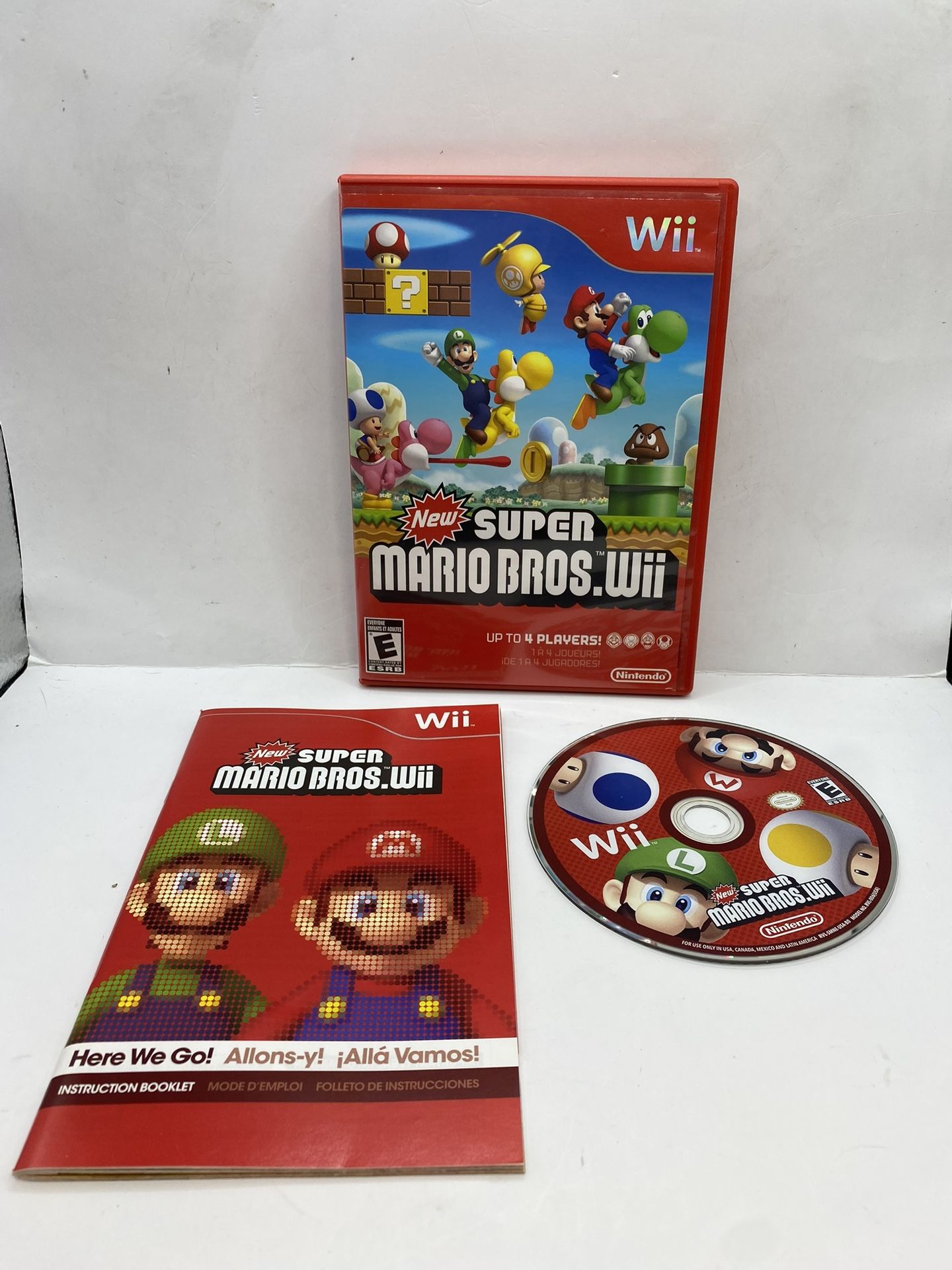 New Super Mario Bros. Wii (Nintendo Wii, 2009) w/ Insert Tested NSMB Minty Cond.