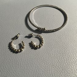 Bracelets and earrings