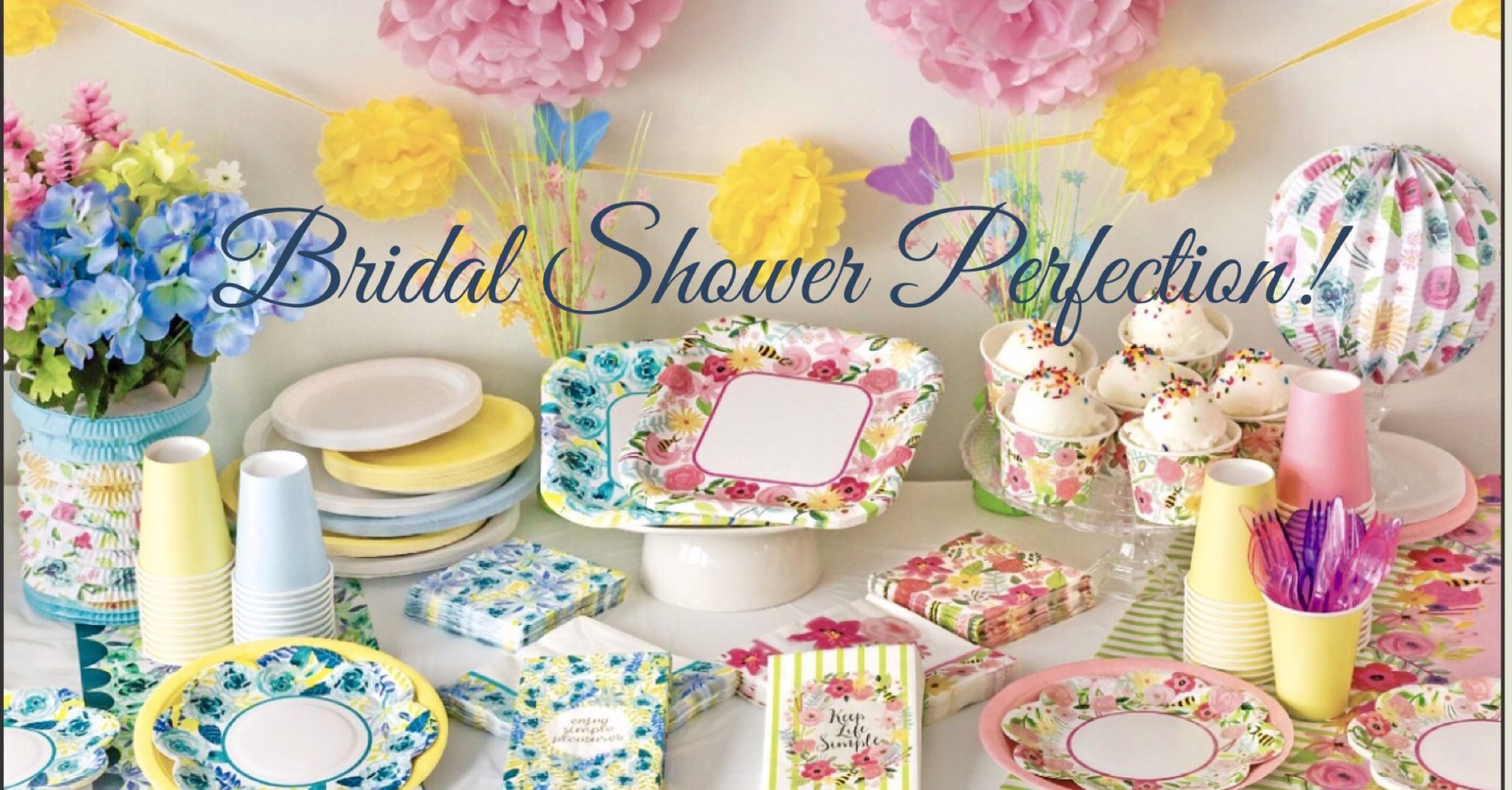 Bridal Shower Party Decor and Dinning Package