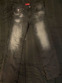 black mens guess slim jeans size 33