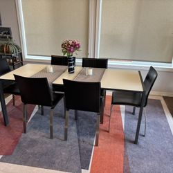 Italian Glass Dining Room Table