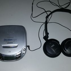 Sony discman & 
Sony headphone
