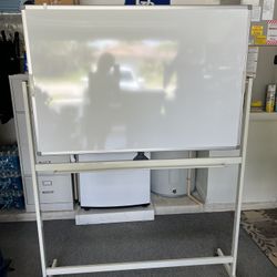 White Board (Double-Sided) With Wheels 