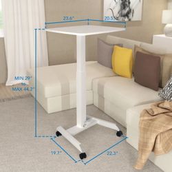 Adjustable Rolling Standing Desk / Laptop Table Mount It Brand New Open Box