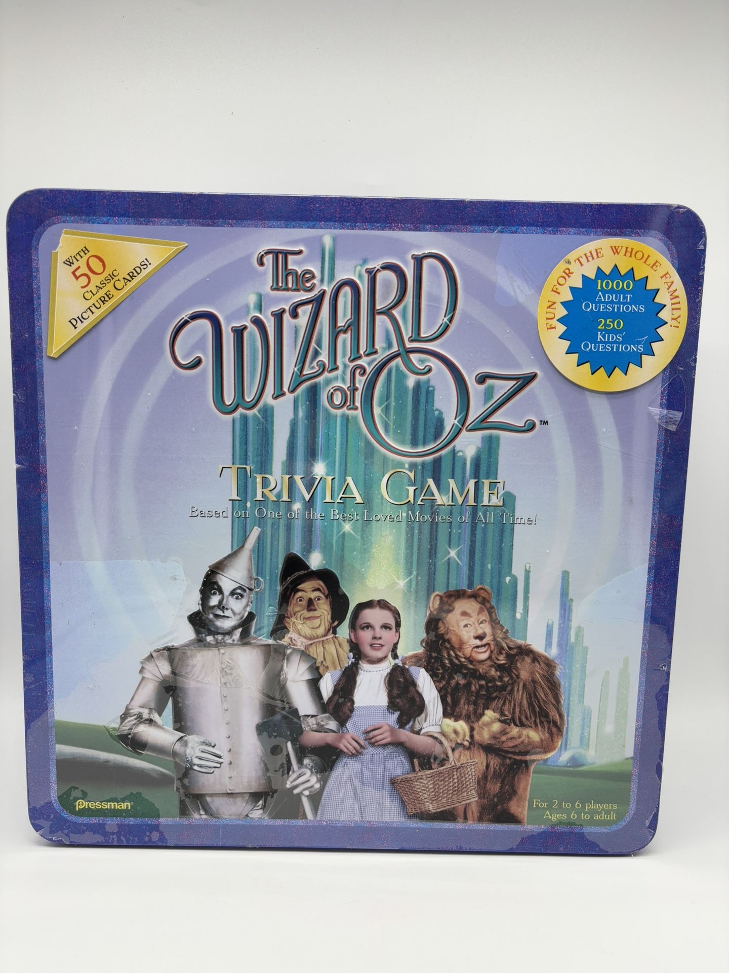 The Wizard of Oz Triva Game 1999 IN COLLECTORS TIN Pressman New Sealed