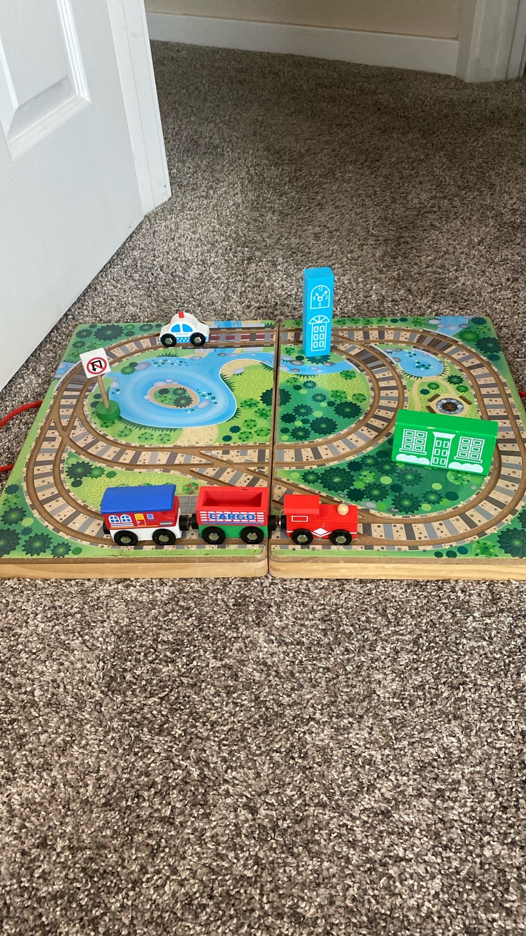 Train Carry & Play Case With Assorted Pieces