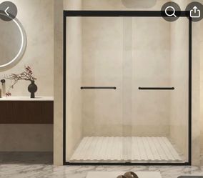 Glass shower doors 56–60 inches wide  x 72 inches high