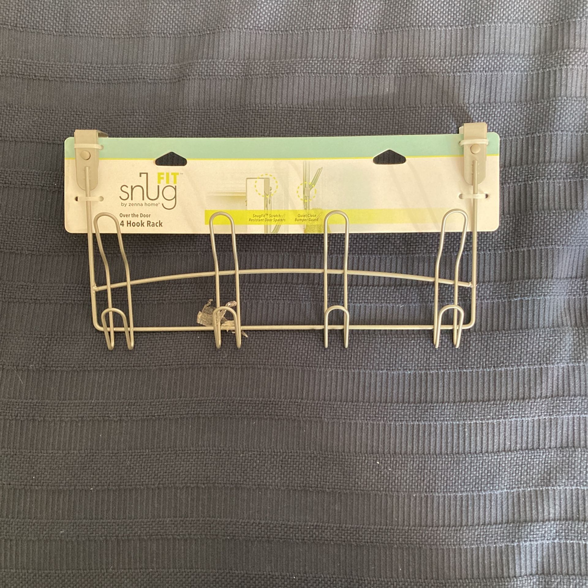 Fit Snug Over The Door 4 Hook Rack