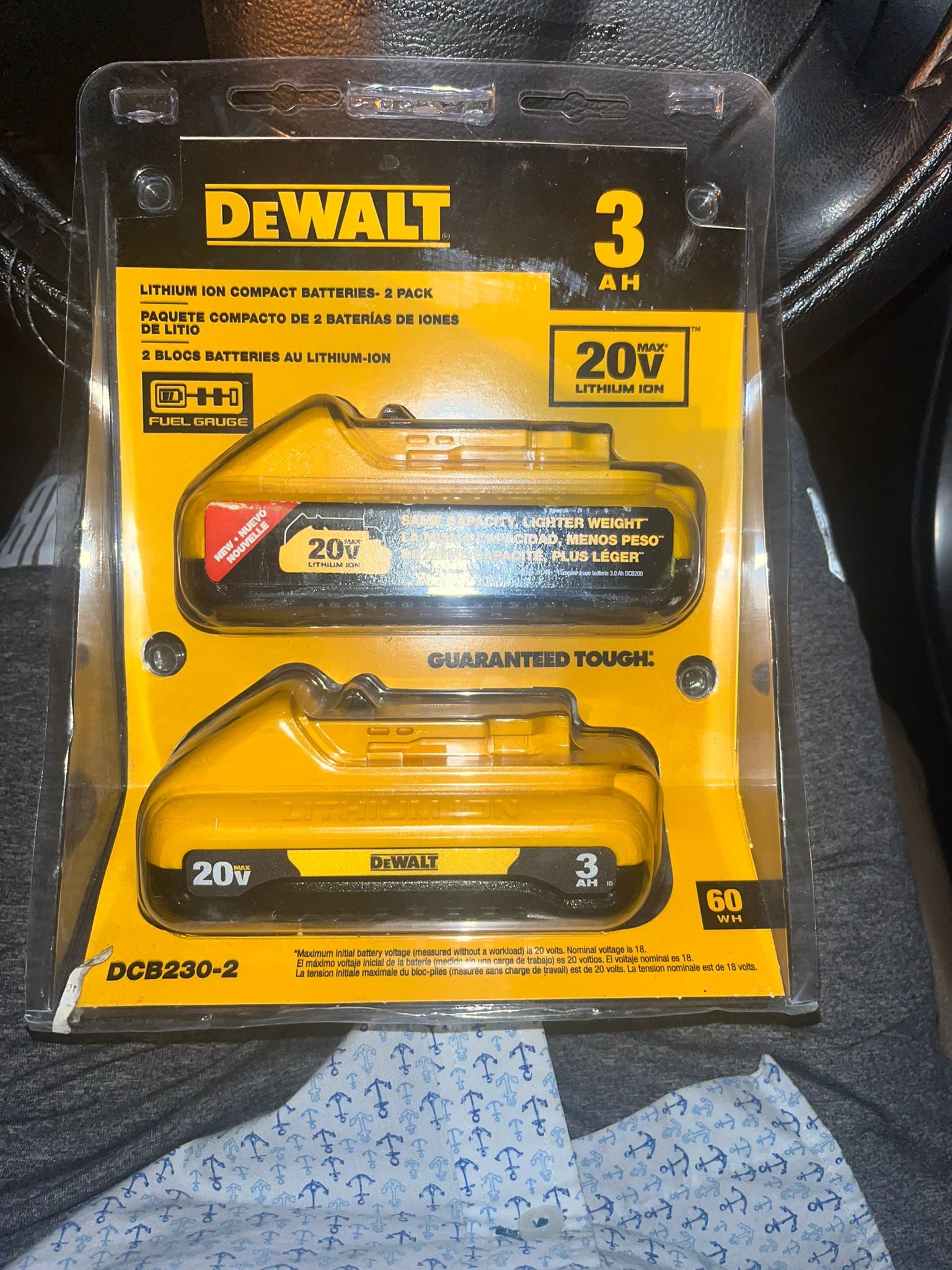 Two. Batteries. 20 v