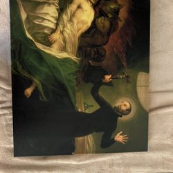 St. Francis Borgia Exorcism Scene – 16x20” Canvas Print | Gothic Religious Art