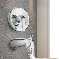 Wall Mounted Tub Spout And Shower Valve Kit, AB106CH