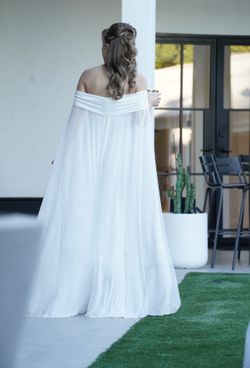 white backless maternity dress Kate Long Sleeve Satin Custom Maternity Photoshoot Gowns, M / 4#-White