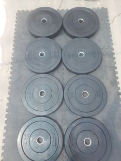 Complete Olympic Weight Set. Complete Olympic Bumper Plates.. 240lbs all Together Read Description Below