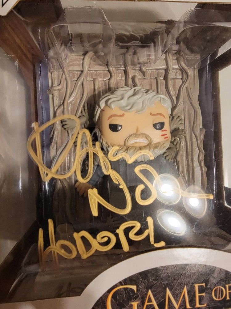 Kristian Nairn Signed Funko Pop Deluxe Game of Thrones Hodor Holding The Door 88